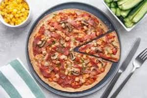 Chicken salami pizza