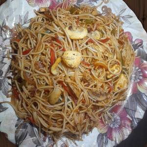 Veg burger with veg paneer masroom chowmein                                                   