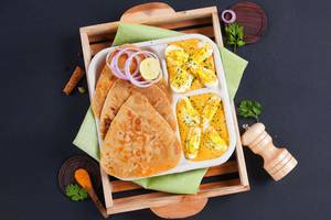 Mughlai Egg Curry with Paratha Lunchbox (Egg Specials)