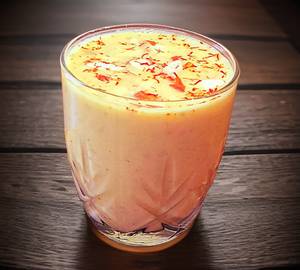Chilled badam milk