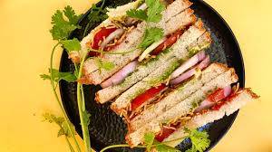 Cheese bhujiya grilled sandwich