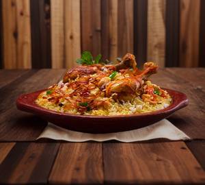 Chicken Biryani With Egg And Salad