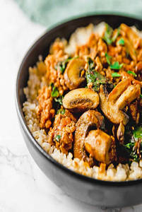 Chilli Mushroom Rice Bowl