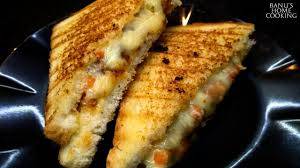 Cheeese chicken bhujiya grilled sandwich