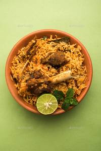 Andhra Mutton Fry Piece Biryani