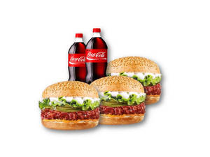 Three Burger Combo + 2 Coke (250ml)