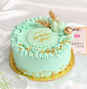 Mother’s Day Special Turquoise Color Cake