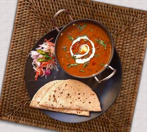 3 tawa roti + dal makhni + rajma + aloo sabji + salad