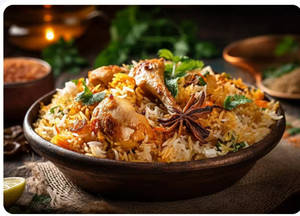 Veg Biryani Full With Curd