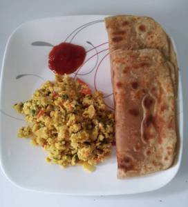 Wheat Chapati & Egg Burji [ serves for 1 person]