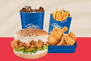 Chicken Cheese Fillet Burger Combo