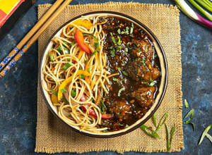 Chicken Manchurian + Fried Rice / Hakka Noodle