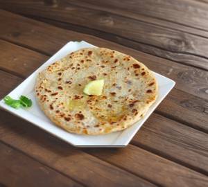 2 Aloo Paratha with butter+curd+pickle
