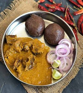 Ragi Sangati With Mutton Talakaya Curry