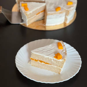 Mango Buttercream Cake Slice