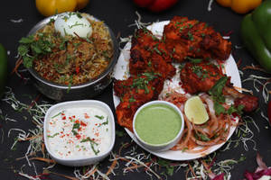 Chicken Biryani With Tandoori Chicken