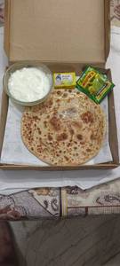One gobhi paratha+dahi+1 amul butter