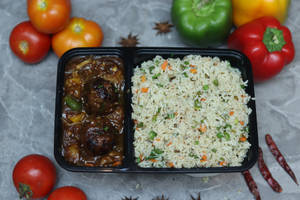 Veg Manchurian With Veg Fried Rice