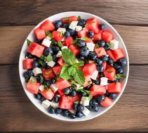 Blueberry Watermelon Feta Mint Salad