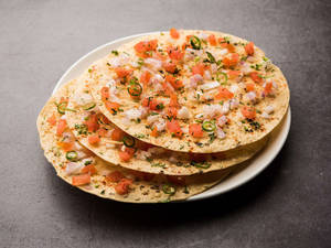 Masala Papad With Vegetables