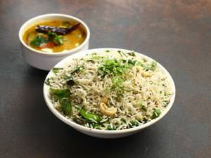 Dal Fry + Rice +Salad +Pickle