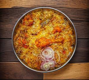 Chicken biryani [half] with salad