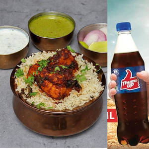Mini Chicken Fry Biryani + Thums Up