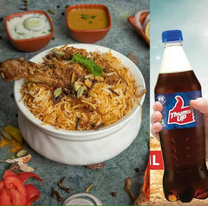 Mini Chicken Dum Biryani+thums Up  (600 Ml)