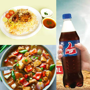 Hyderabad Dum Chicken Biryani+Chilly Chicken+Thums Up [600 Ml]