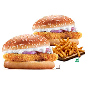 2 Crispy Chicken Burgers+Per Peri Fries(Reg).