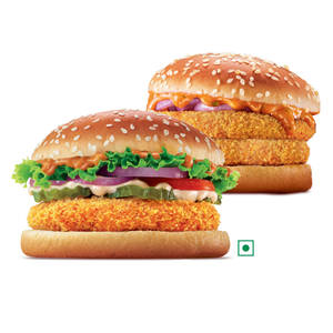 Jr Veg Whopper+Crispy Veg Double Patty Burger.