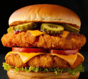 Crispy Double Fried Chicken Burger