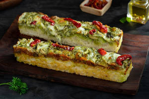 Korean - Pesto Pulled Chicken Pizza on the go
