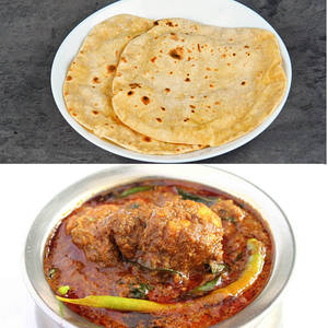 Phulka (3 Nos) + Boneless Chicken Curry
