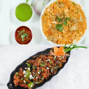Chicken Fried Rice + Chilli Chicken