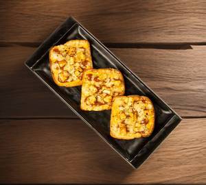 Orange cheese mint garlic bread