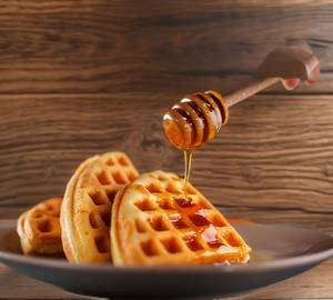 Butter honey waffle
