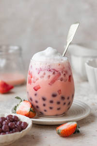 Strawberry Boba Sundae