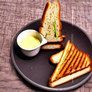 Bread butter jam sandwich