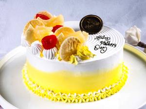 Father's Day Pineapple Cake Half Kg [ Eggless]