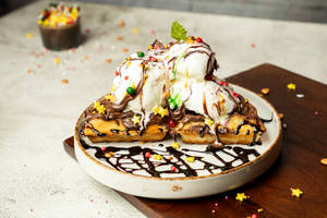 Crunchy Nutella With Chocolate Waffle