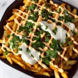 Loaded Masala Cheesy Fries