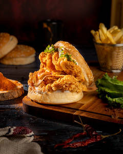 Crispy Fried Double Decker Burger