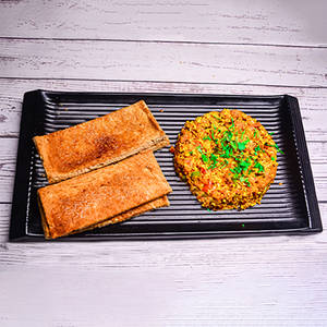Anda Bhuri (2 Eggs) with 2 Slice Toasted Bread