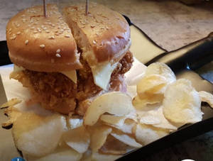 Crispy Corn And Cheese Burger