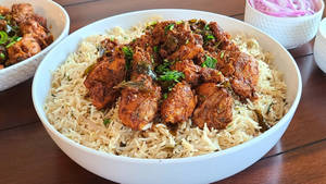 Chicken Fry Piece Pulao ( Serves 1-2 Persons