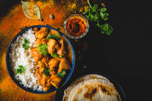 Butter chicken rice bowl