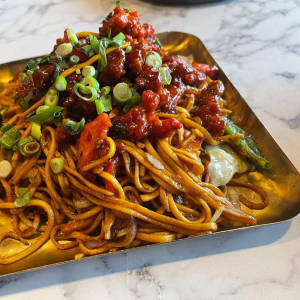 Chicken Noodles With Chicken 65 6pieces With Mayo 