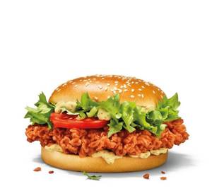Chicken tikki kurkure burger