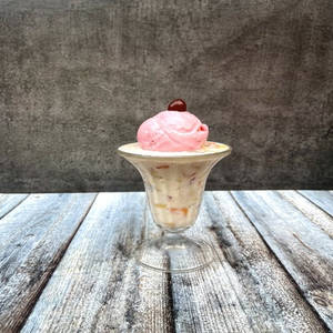 Fruit Salad With Strawberry Ice Cream
